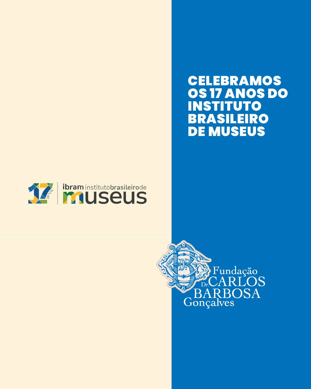 Museus são espaços de memória, diálogo e pertencimento
Hoje celebramos os 17 anos do Instituto Brasileiro de Museus e reafirmamos nosso compromisso com a cultura, a democracia e a participação social
O Museu Carlos Barbosa segue fazendo parte dessa construção coletiva 🙂