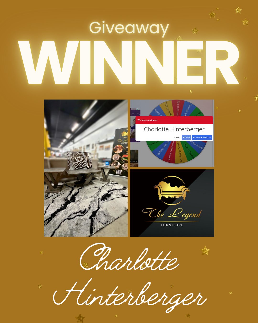 The furniture giveaway is officially over, and we want to say a huge thank you to everyone in our community who entered!
Congratulations to our winner, Charlotte Hinterberger!
Please message us on facebook to set up a time to claim your prize.
Make sure you’re following us to stay up to date on new furniture arrivals and future giveaways!
#LegendFurniture #FurnitureGiveaway #GiveawayWinner #Congratulations #ThankYou #CommunityLove #HomeStyle #FurnitureFinds #ShopLocal #SupportLocal
