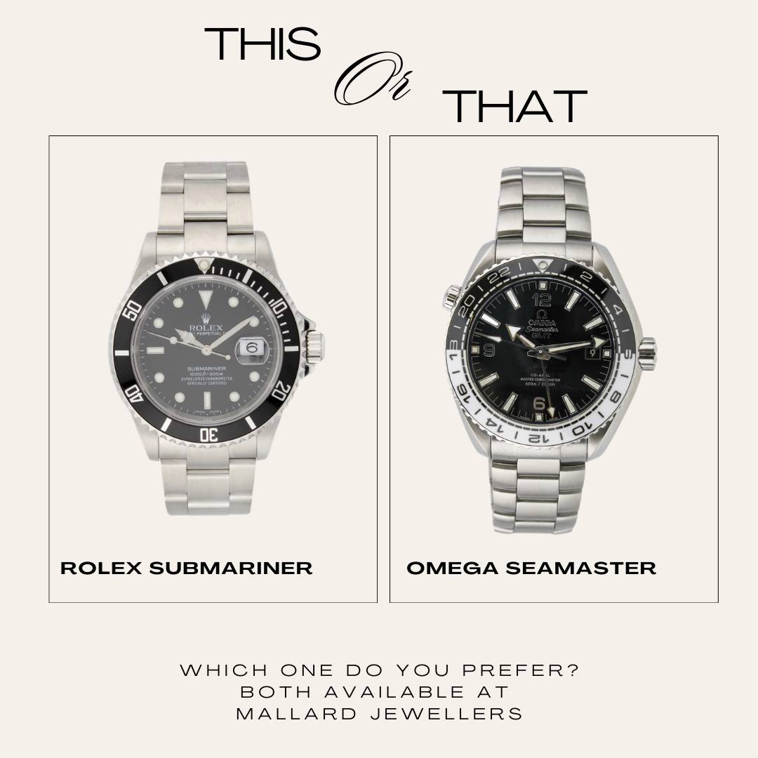 ⏱️ This or That? Are you Team Submariner or Team Seamaster? Tell us your pick! 😍 #LuxuryWatches #MallardJewellers #thisorthat
www.mallardjewellers.co.uk