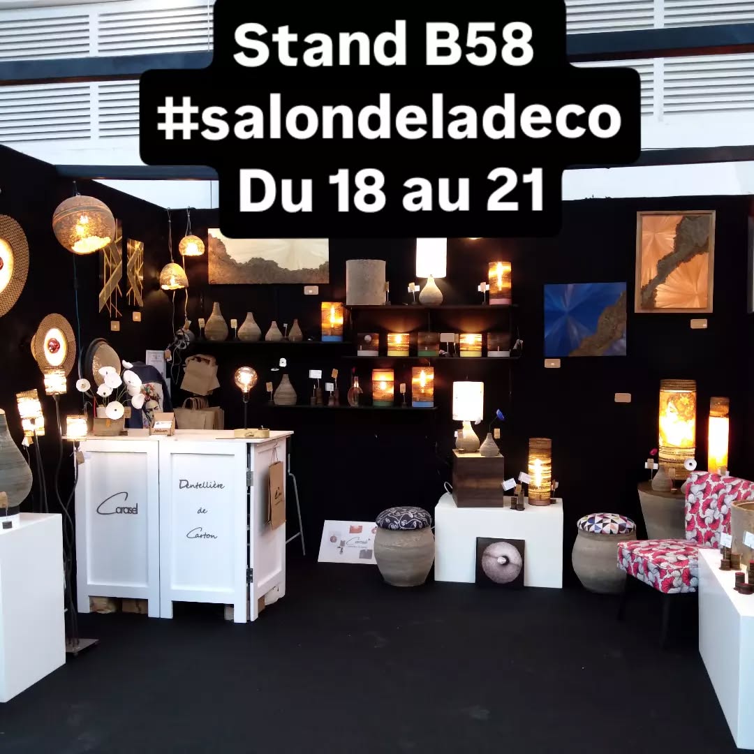 Rendez vous au Salon de la déco de La Rochelle à partir de demain !
#decorationinterieur #luminairedesign #madeinfrance🇫🇷 #dentelledecarton #artisanatdart #artisanatfrancais