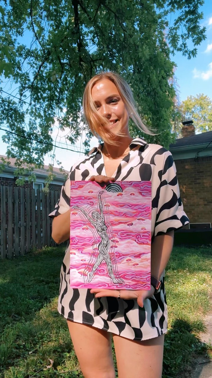 Hello, it’s me again. Your delusional painting friend 💞 Introducing “dream dancer” acrylic on canvas board