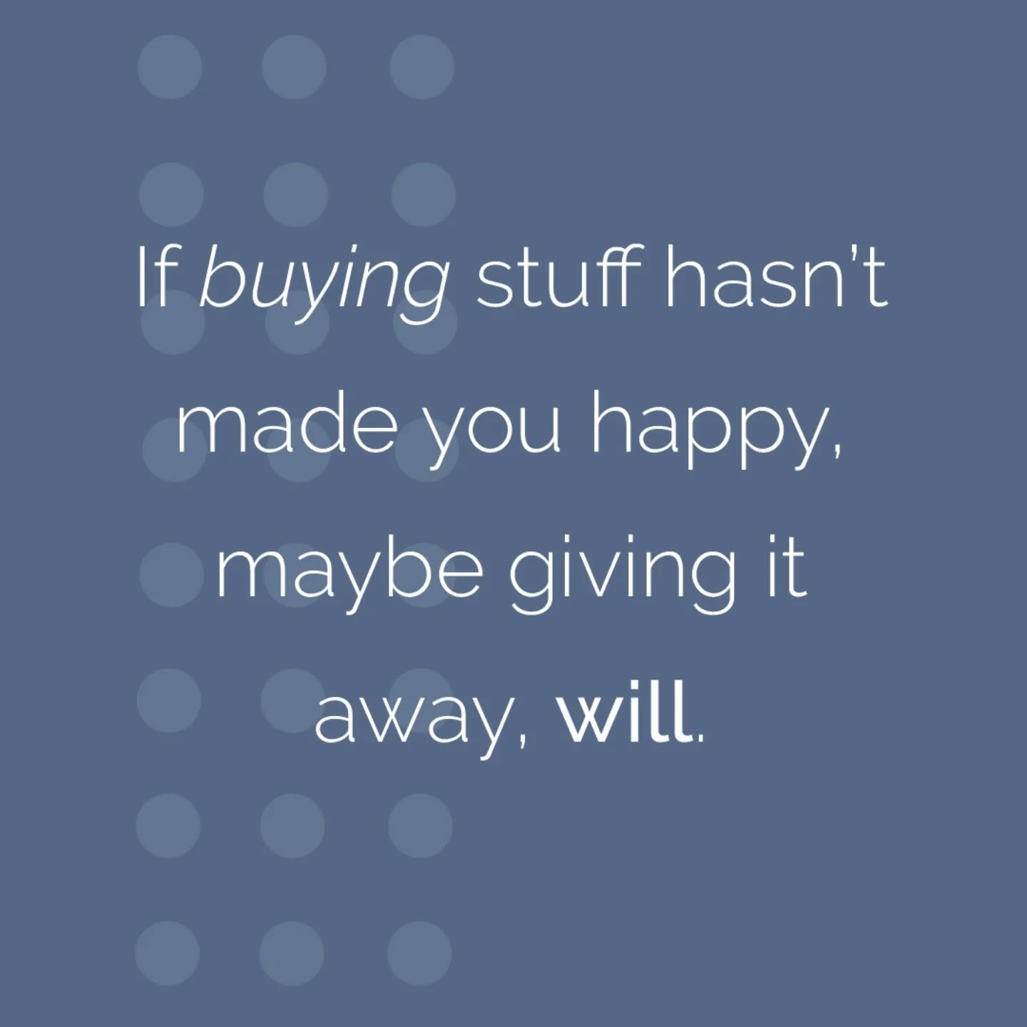 Sometimes we all need a reality check on our stuff. 😉
#professionalorganizer #declutteryourlife #simplifyyourspace #bayareaorganizer #amscotthome