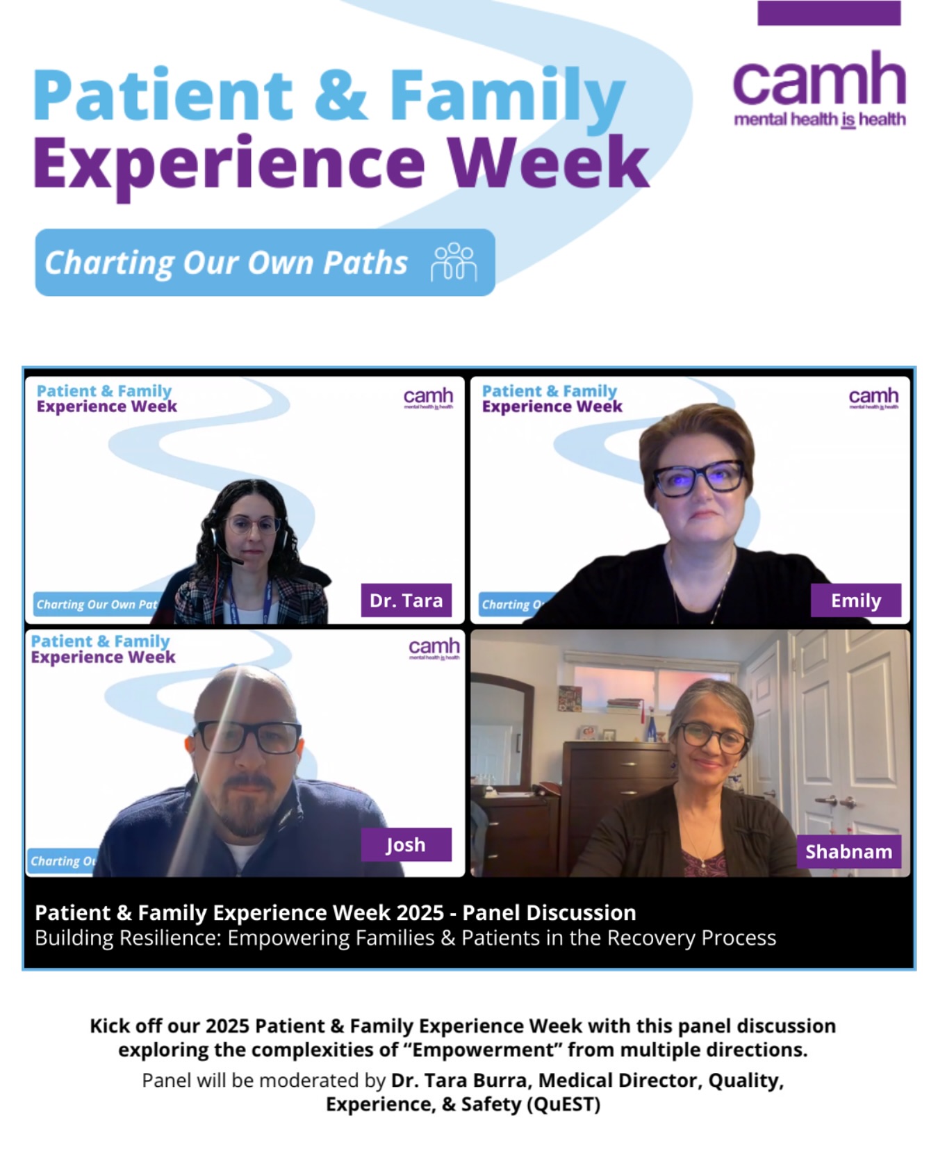 On Monday, I had the honour of speaking at @camhnews during Patient & Family Experience Week. I shared my journey of finding empowerment through lived experience — and what it means to reclaim your voice in the face of dismissal, stigma, and illness.
I wrote a blog to reflect on the experience, the panel, and the power of patient voices in shaping recovery.
💻 Read it here: link in bio
✨ #CAMH #PatientExperienceWeek #Empowerment #LivedExperience #Recovery #MentalHealth #PatientVoices #Storytelling #Advocacy #resilience @whoflis_ @shabnamsukhdev_filmmaker