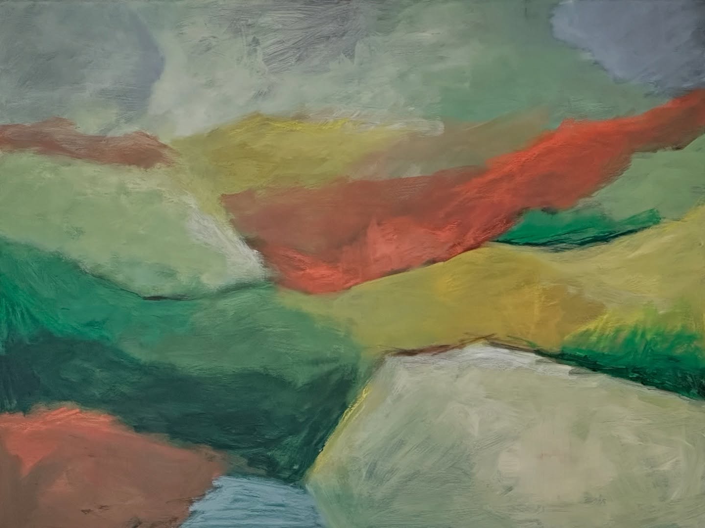 Today I played with acrylics and my new oil sticks. No plan, no expectations. Loved it! 💛 There are areas that need some fixing, but for now I’m going to hang it up, leave it alone and then determine what more it needs. #wip
#experimenting #acrylics #oilsticks #abstractart #abstractlandscape