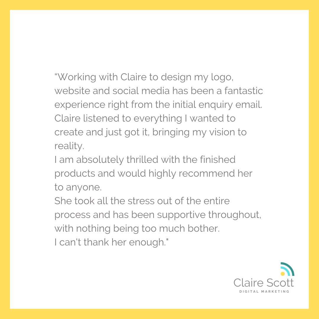 “Just because you’re a small business doesn’t mean to need to look small.” -
Quote by me. Said all the time. 😂
It’s something I have spent over six years doing, and that’s helping those starting up and/or with limited creativity or tech know-how to make themselves look BIG. Professional. Eye-catching. Cohesive.
So I’m delighted with this feedback from Claire at @thecoastalwomensclinic and how our project came together - from logo to marketing materials to website.
A totally cohesive package that she can now send happily and confidently out in the world to help those interested in working with her 🙌
If this sounds like something you want or need, do drop me a DM ☺️
#clairescottdigital #smallbusinessmarketing #smallbusinessowner #startupbusiness #websitedesigner #graphicdesigner