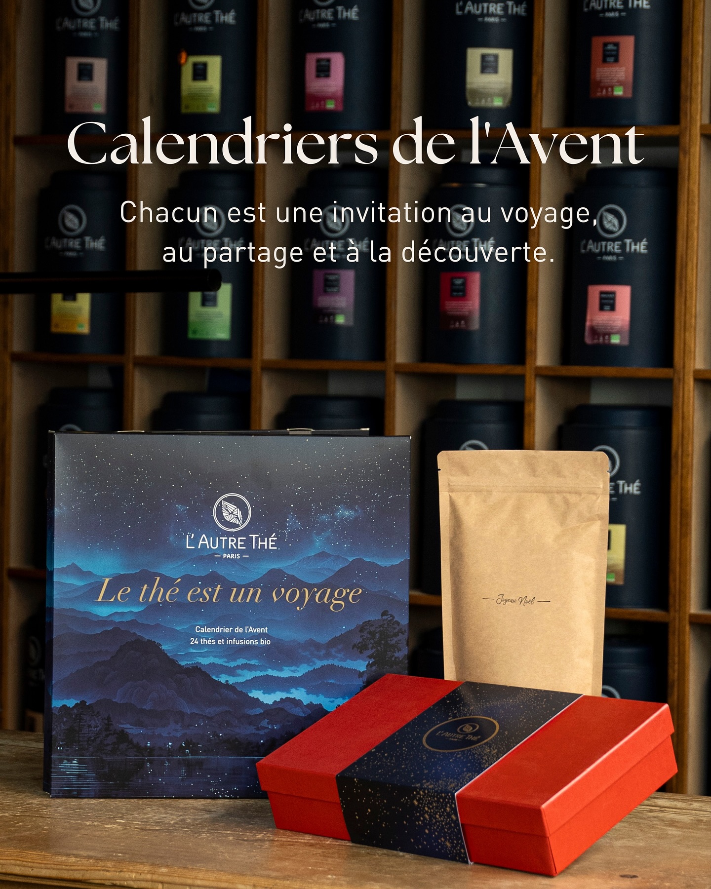 🎄 DÉCOUVREZ NOS 3 CALENDRIERS DE L’AVENT 2025 ! Pour tous les goûts et tous les budgets, nous avons imaginé trois calendriers uniques : 🌍 Le Thé est un voyage – un format inédit avec 24 mousselines individuelles pour un tour du monde des thés, à savourer jour après jour. ♻️ Le Do It Yourself – pour les amateurs de fait-main et de zéro déchet ! Remplissez, personnalisez, dégustez. Chaque calendrier renferme 24 surprises bio pour une expérience unique jusqu’à Noël. 🍃 Le Coffret Généreux – un élégant coffret de présentation avec des sachets de 10g de thés et infusions bio. Parfait pour partager chaque jour une nouvelle saveur en famille ou entre amis. Surprise : des tickets d’or (valeur 40€) se cachent dans certains coffrets ! ☕ Offrez (ou offrez-vous 🎁) un moment de plaisir, de détente et de douceur ! 📍 Disponibles en boutique et sur notre e-shop dès maintenant.