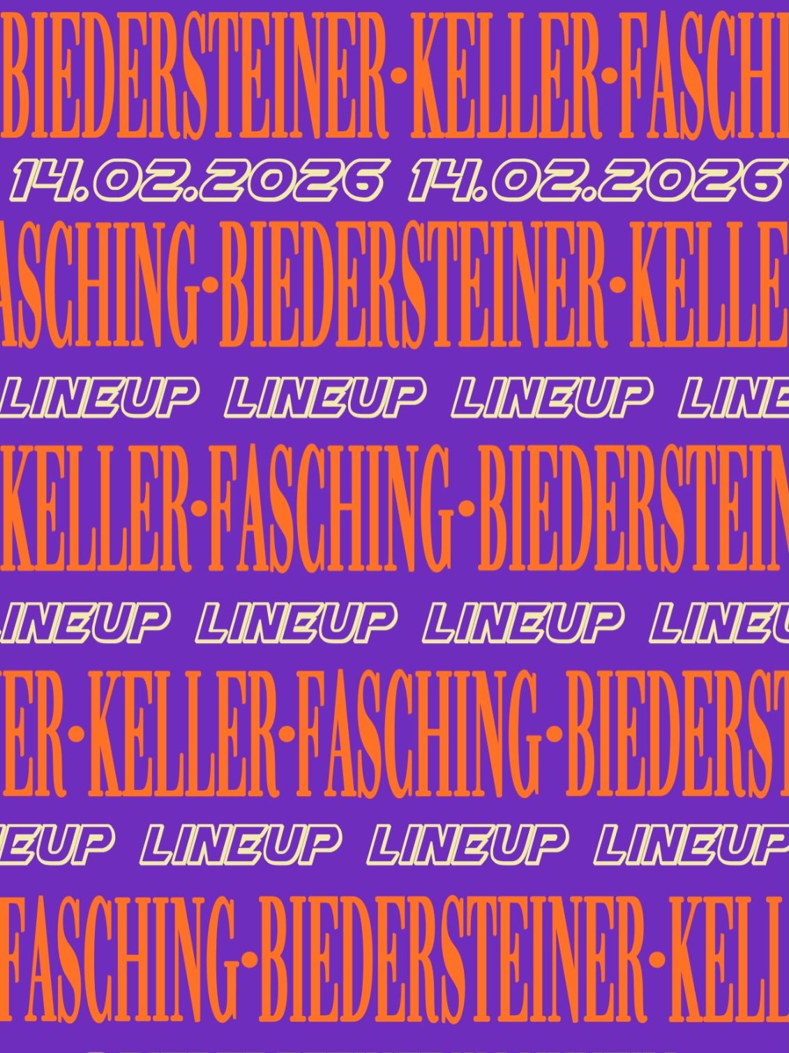 Kellerfasching 14.02. Line-Up🪩
Abendkasse noch vorhanden‼️