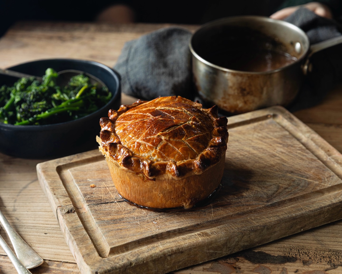 British Pie Week, apparently.
We do not usually pay much attention to themed food weeks. We prefer to make and sell things when they feel right.
This year is different, thanks to our growing friendship with Yorkshire chef and pie obsessive Josh Whitehead, and his excellent pie project, Finer Pleasures.
Josh started @finer_pleasures in 2023 to make pies the way they should be made. Proper fillings, local meat and traditional methods.
So we thought we would join in.
The pie is a classic. Chicken, ham, leek and mushroom.
Brined chicken, smoked ham hock and a rich velouté finished with herbs, mustard and chestnut mushrooms or leeks.
A proper pie.
Available this week while they last.