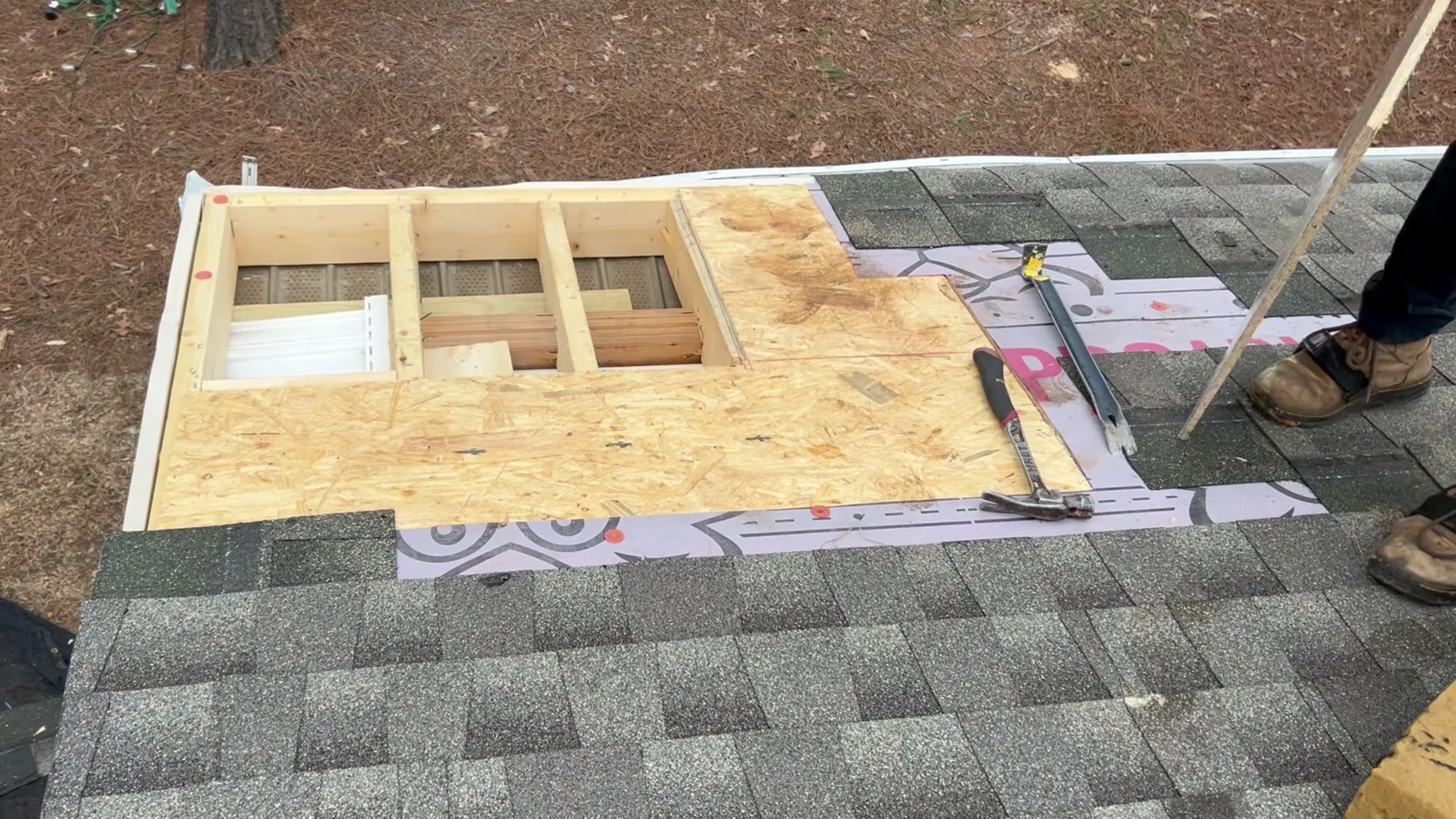 Tree branch punctured this roof — here’s how we repaired it the right way.
In this repair, a fallen branch went through the shingles and damaged the roof decking. We removed the affected materials, replaced the damaged section, and restored the roof properly to prevent leaks and future structural issues.
Storm damage like this can cause hidden problems if it’s not repaired correctly and quickly.
📍 Serving Charlotte, NC and surrounding areas
🦅 Eagle Rock Roofing
#roofrepair #stormdamage #charlotteroofing