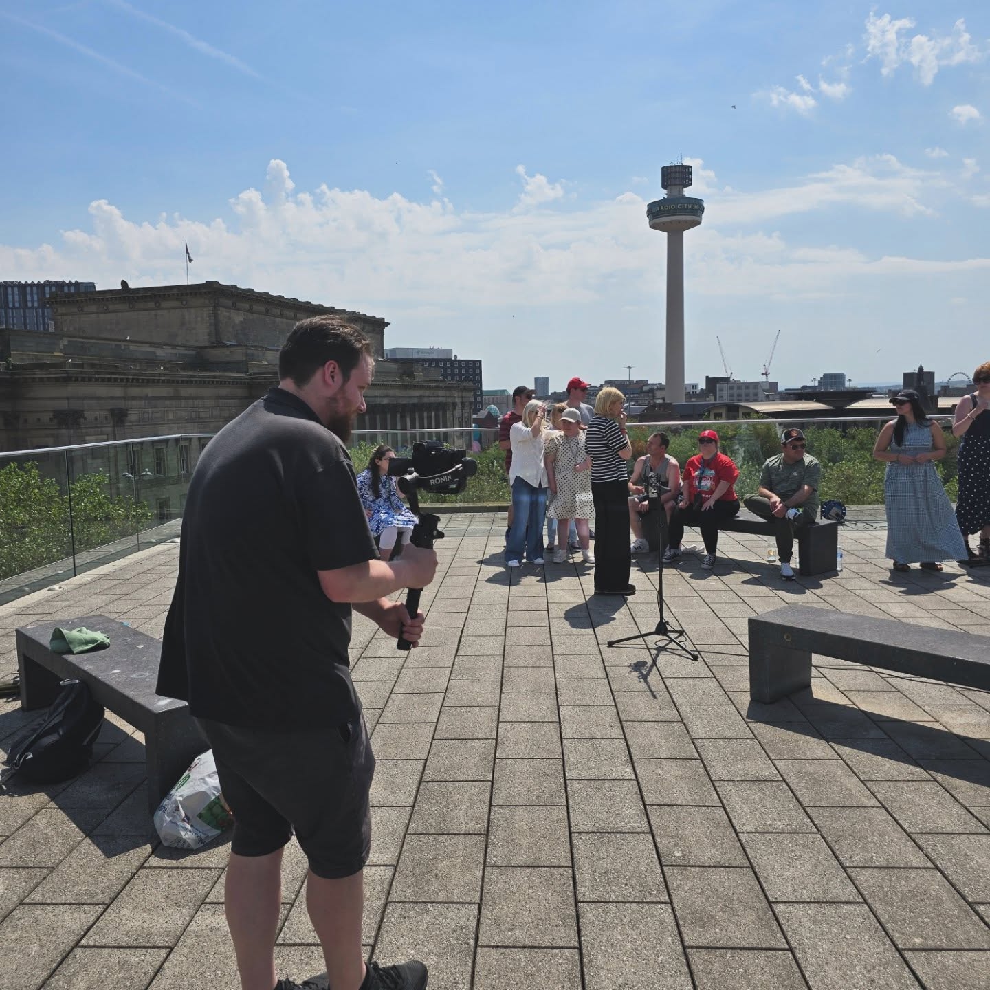Had an amazing time filming with @acenorthwest this week on top of Liverpool Library 🎬
We’ve been working on a brand new video for them and they sounded incredible. Can’t wait to share more soon…
For now, here’s some behind the scenes 👀