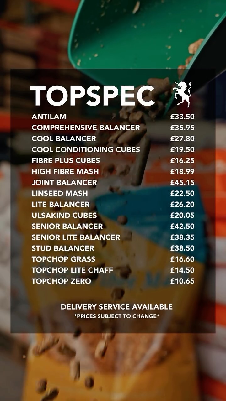 Top Spec - Price List 🐎✨ #equestrian #saddlery #tackshop #unicornsaddlery #horses Top Spec - Price List 🐎✨ #equestrian #saddlery #tackshop #unicornsaddlery #horses